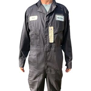 Bulwark Protective Apparel Navy Work Coveralls, Size 38 Long